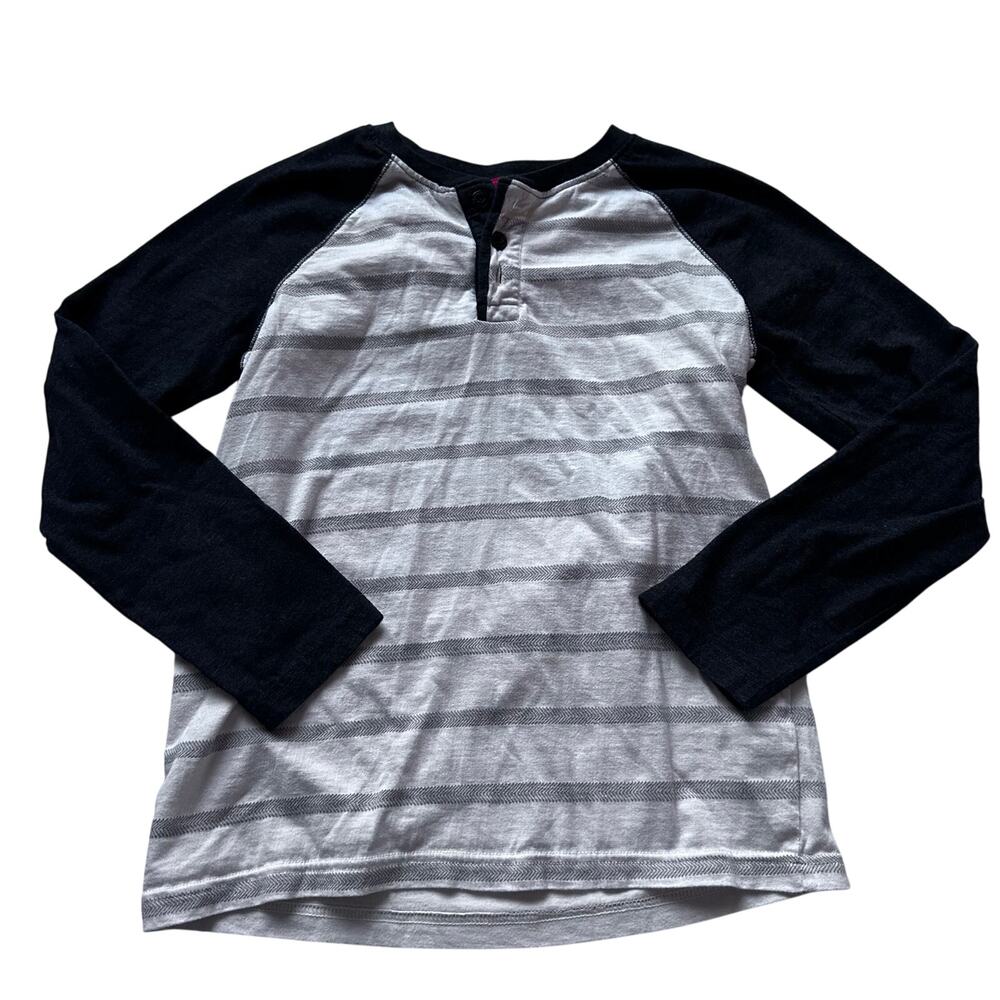 Old Navy Boys Striped Color Block Henley - Size L (10/12)